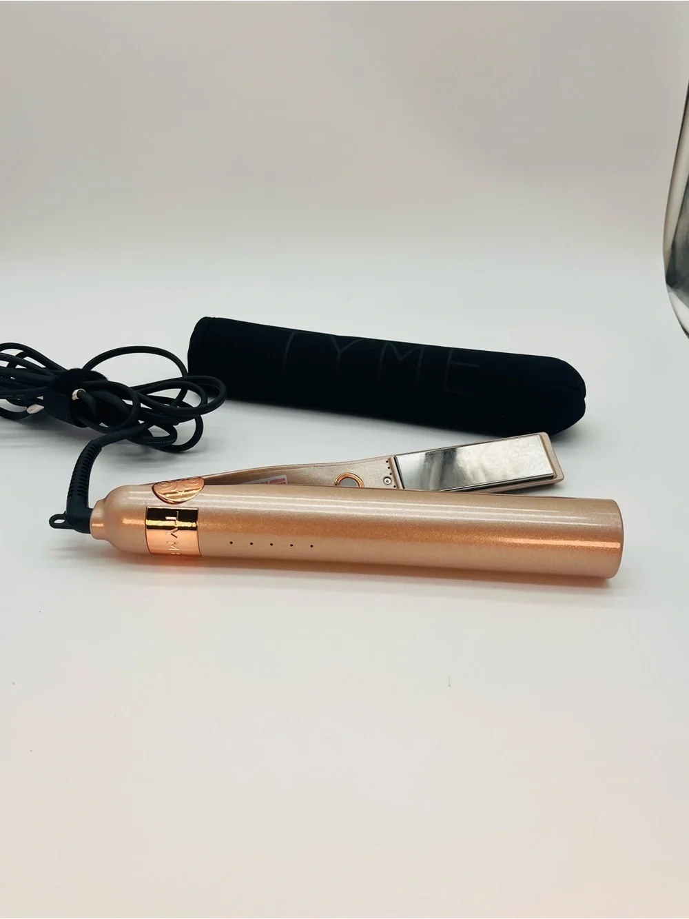 TYME Hair Styling Iron Straightener Curler Travel Case Titanium Plate Flatiron